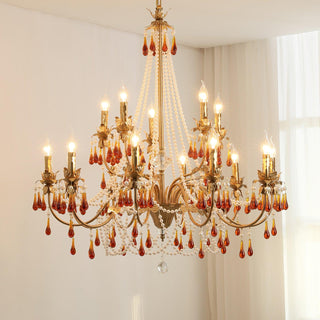 Ormirara Lustre Cristal Ambre Luxe Postmoderne