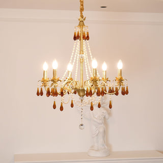 Ormirara Lustre Cristal Ambre Luxe Postmoderne