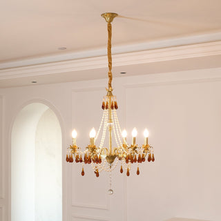 Ormirara Lustre Cristal Ambre Luxe Postmoderne
