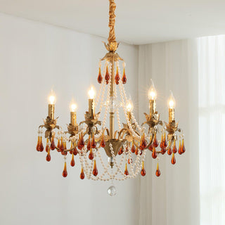 Ormirara Lustre Cristal Ambre Luxe Postmoderne