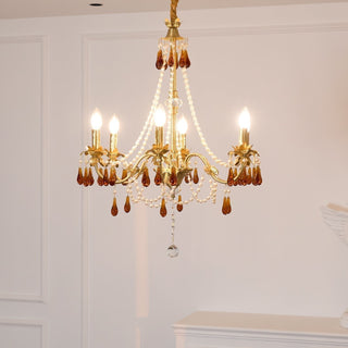 Ormirara Lustre Cristal Ambre Luxe Postmoderne