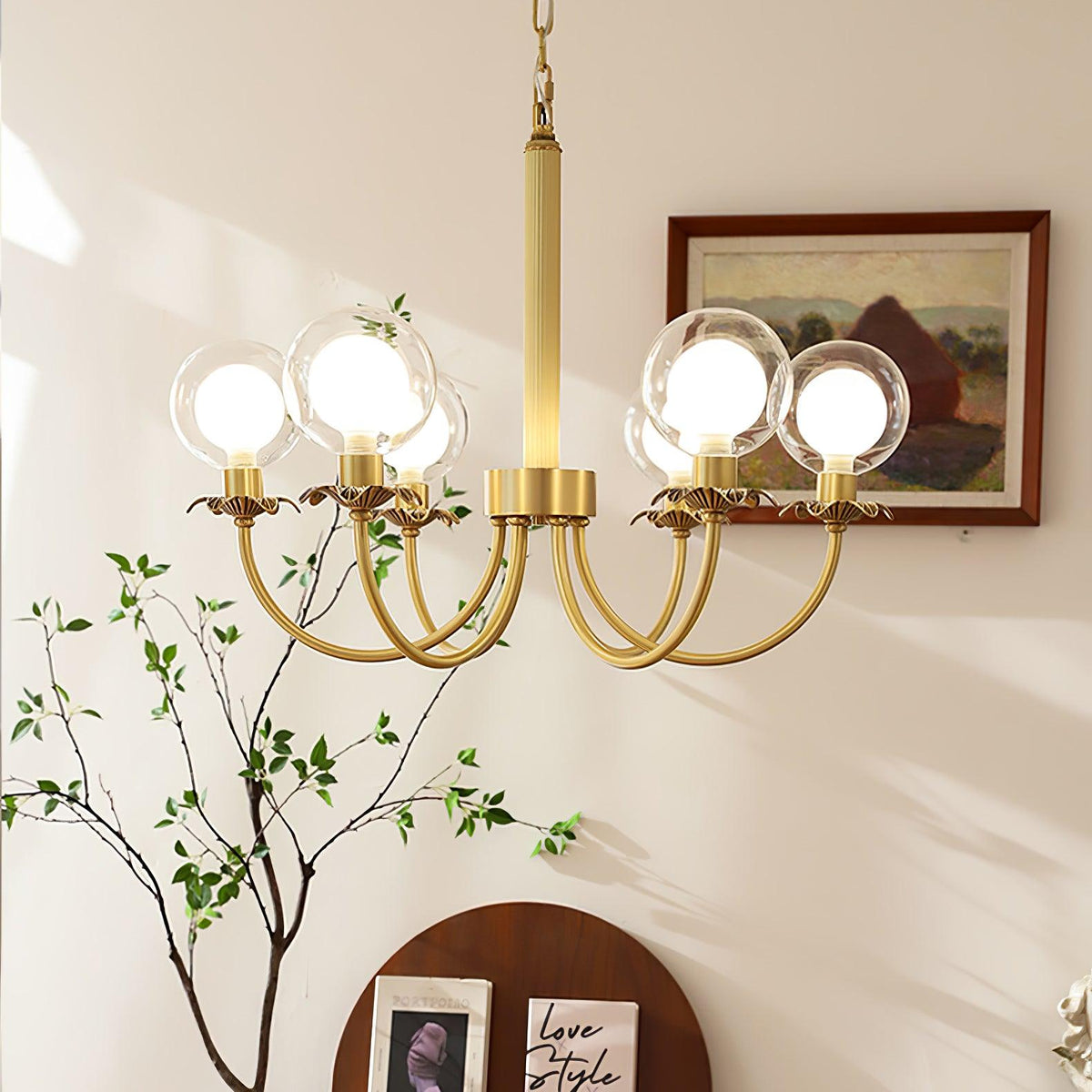 Crown Lustre en Verre Classique