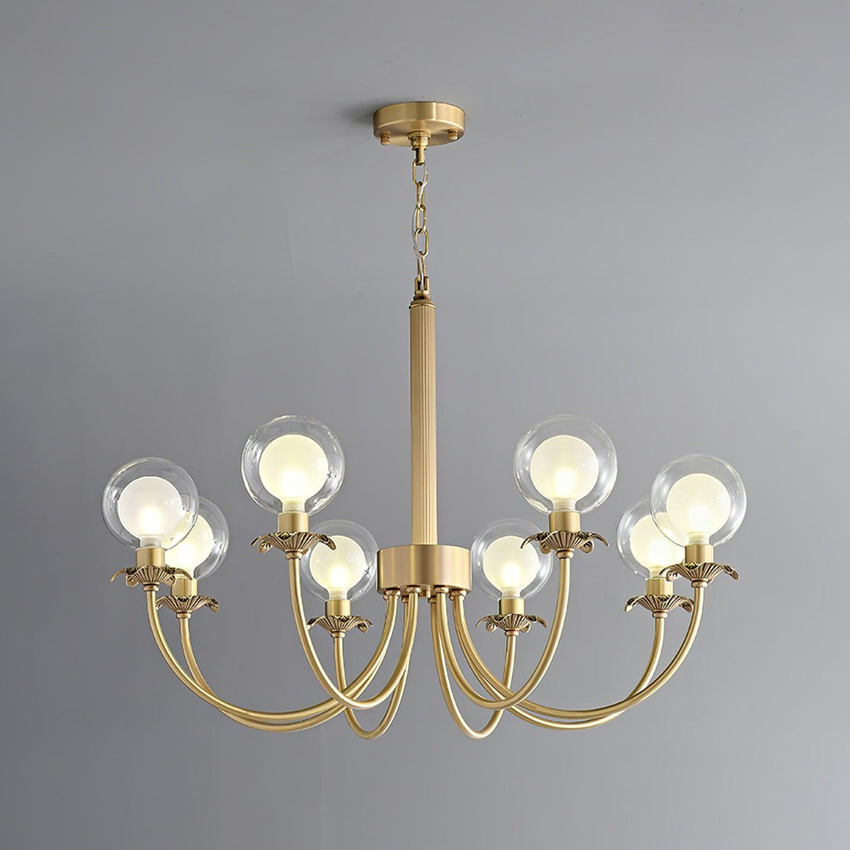 Crown Lustre en Verre Classique