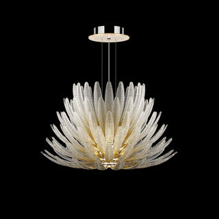 Aurelia Glass Petal Chandelier-Neutral Decor