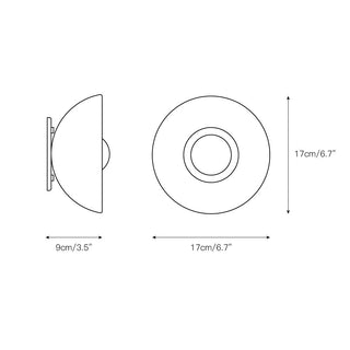 Ildvuvyo Surface Moderne Minimaliste Verre Métal Applique Murale
