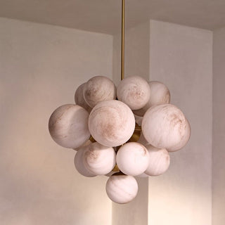 Aurelia Alabaster Cluster Chandelier-Neutral Decor