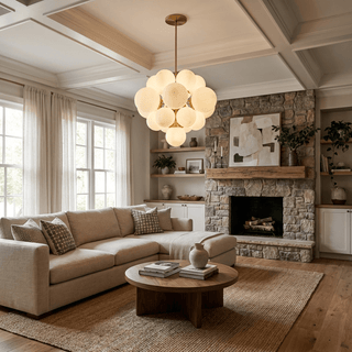 Aurelia Alabaster Cluster Chandelier-Neutral Decor
