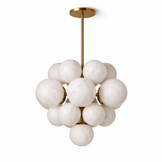 Aurelia Alabaster Cluster Chandelier-Neutral Decor