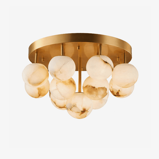 Aurelia Alabaster Globe Ceiling Light-Neutral Decor