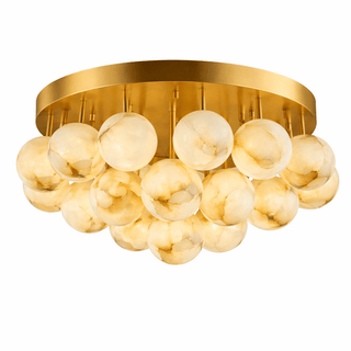 Aurelia Alabaster Globe Ceiling Light-Neutral Decor