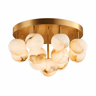 Aurelia Alabaster Globe Ceiling Light-Neutral Decor