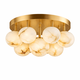 Aurelia Alabaster Globe Ceiling Light-Neutral Decor
