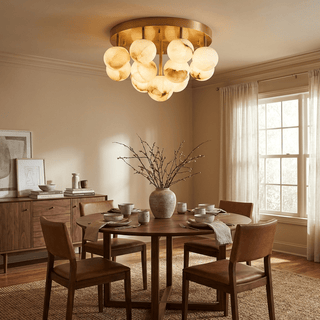 Aurelia Alabaster Globe Ceiling Light-Neutral Decor