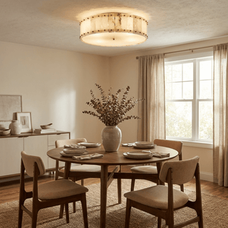 Aurelia Alabaster Ring Ceiling Lamp-Neutral Decor