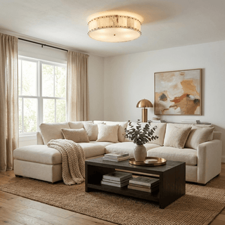 Aurelia Alabaster Ring Ceiling Lamp-Neutral Decor
