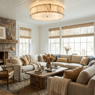 Aurelia Alabaster Ring Ceiling Lamp-Neutral Decor