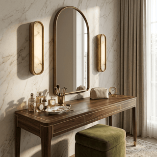 Aurelia Arch Alabaster Wall Light-Neutral Decor