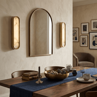 Aurelia Arch Alabaster Wall Light-Neutral Decor