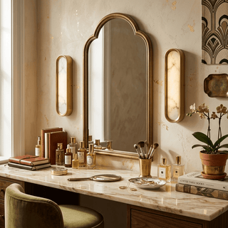 Aurelia Arch Alabaster Wall Light-Neutral Decor
