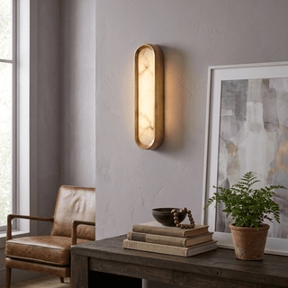 Aurelia Arch Alabaster Wall Light-Neutral Decor
