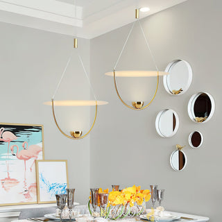 Vecaros Moderne Minimaliste Disque Pendentif Lampe