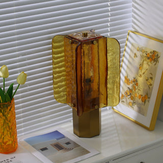Yentix Lampe de Table en Verre