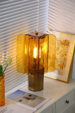 Yentix Lampe de Table en Verre