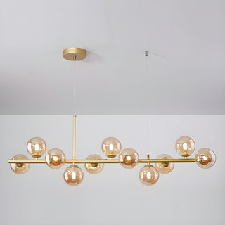 Lustra Lustre Globe en Verre Doré-Luire