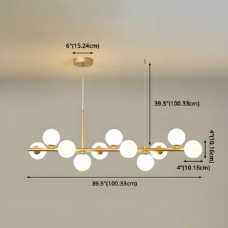 Lustra Lustre Globe en Verre Doré-Luire