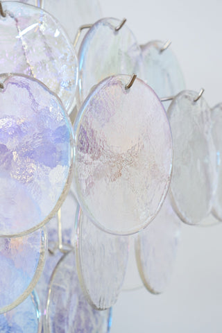 Aurora Lustre Iridescent Murano Disque Superposé