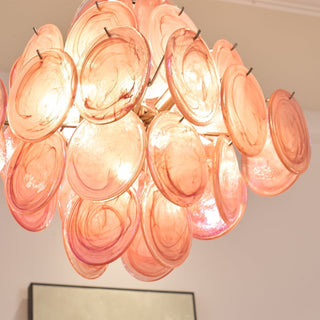 Aurora Lustre Rose Verre Disque Superposé Romantique