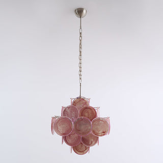 Aurora Lustre Rose Verre Disque Superposé Romantique