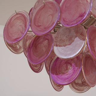 Aurora Lustre Rose Verre Disque Superposé Romantique
