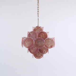 Aurora Lustre Rose Verre Disque Superposé Romantique