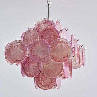 Aurora Lustre Rose Verre Disque Superposé Romantique