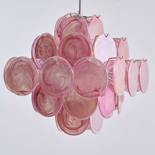 Aurora Lustre Rose Verre Disque Superposé Romantique