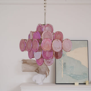 Aurora Lustre Rose Verre Disque Superposé Romantique