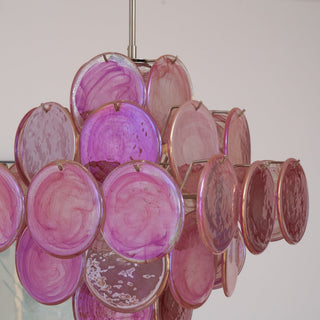 Aurora Lustre Rose Verre Disque Superposé Romantique