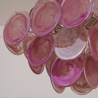 Aurora Lustre Rose Verre Disque Superposé Romantique