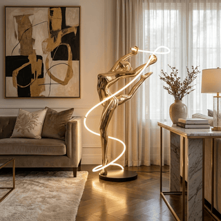 Aurelia Ribbon Dancer Floor Lamp-Neutral Decor