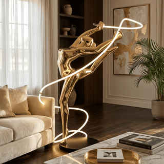 Aurelia Ribbon Dancer Floor Lamp-Neutral Decor