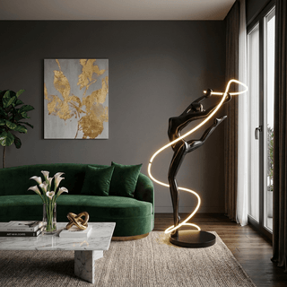 Aurelia Ribbon Dancer Floor Lamp-Neutral Decor