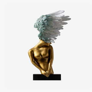Aurelia Winged Bust Sculpture-Neutral Decor
