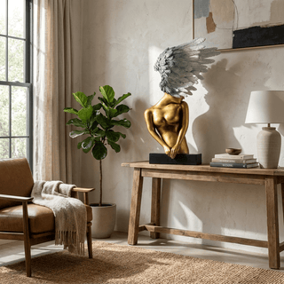 Aurelia Winged Bust Sculpture-Neutral Decor
