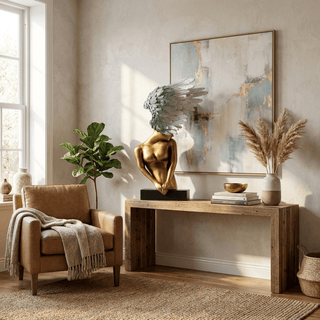 Aurelia Winged Bust Sculpture-Neutral Decor