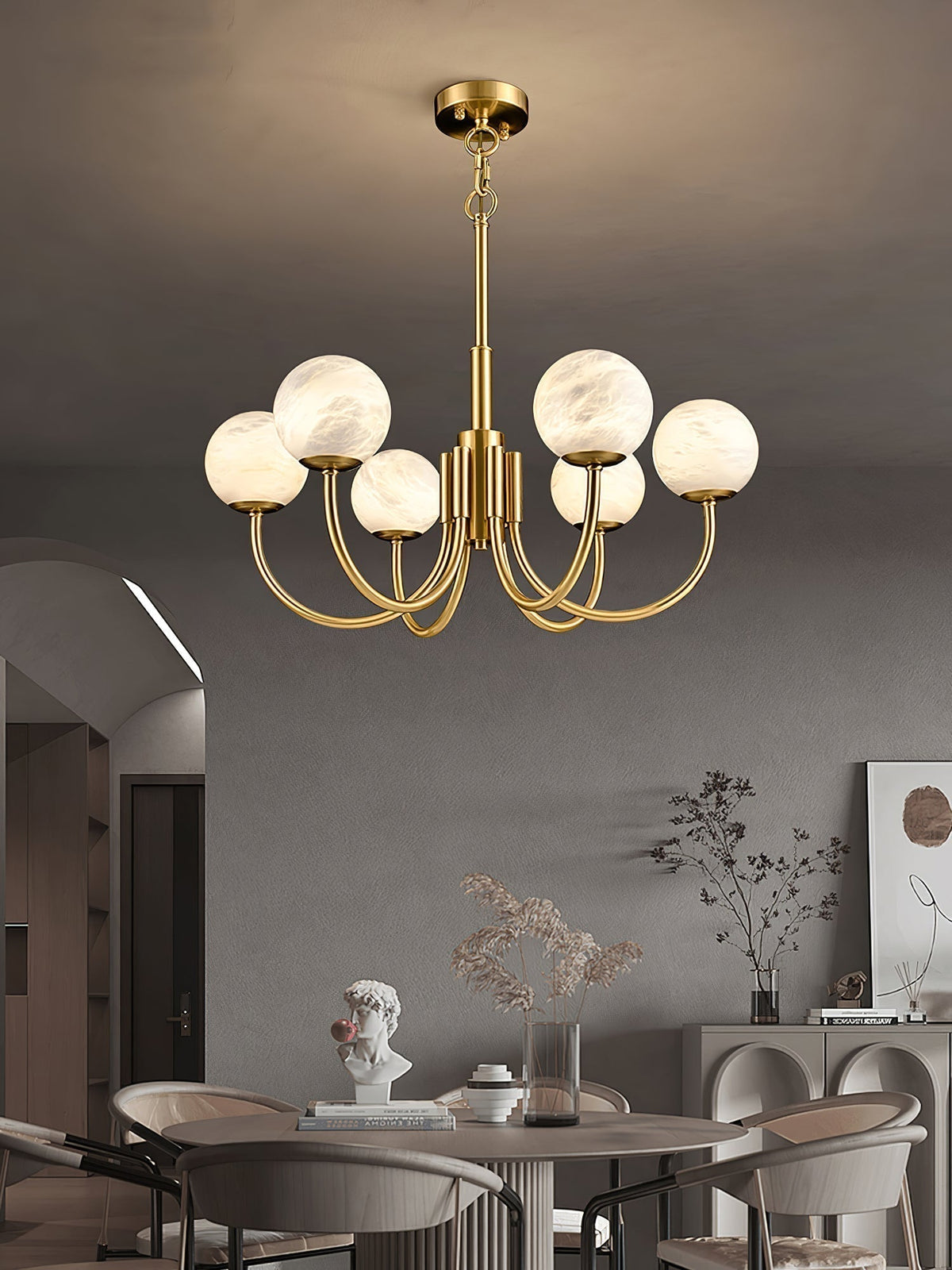 Alira Lustre Vintage en Albâtre