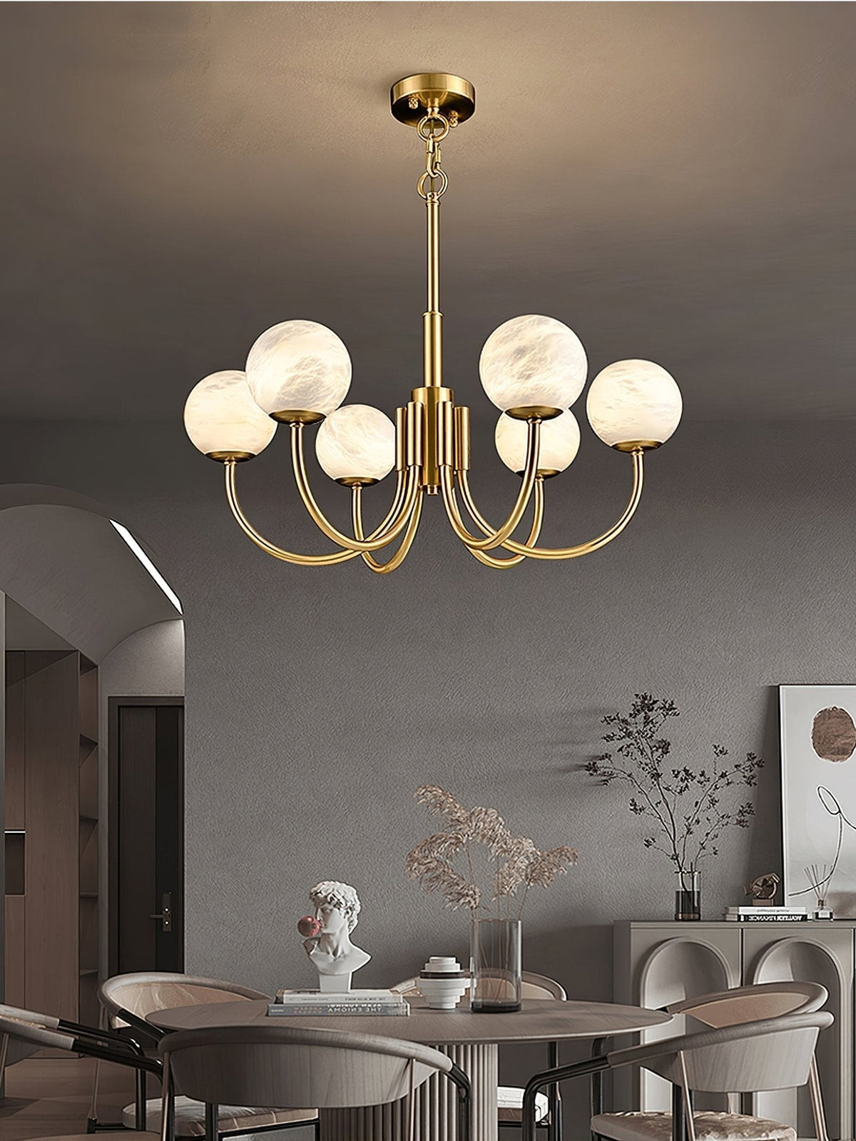 Alira Lustre Vintage en Albâtre