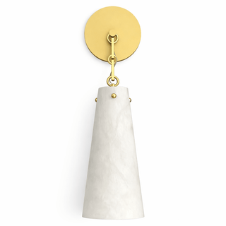 Aurelian Tapered Alabaster Wall Sconce-Neutral Decor