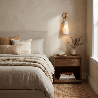 Aurelian Tapered Alabaster Wall Sconce-Neutral Decor
