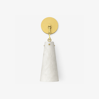 Aurelian Tapered Alabaster Wall Sconce-Neutral Decor